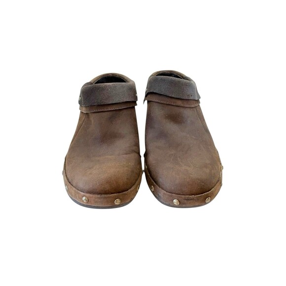 Merrell Drizzle Luxe Wrap Studded Brown Leather Clogs Size 7.5 - Picture 2 of 10